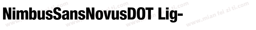 NimbusSansNovusDOT Lig字体转换